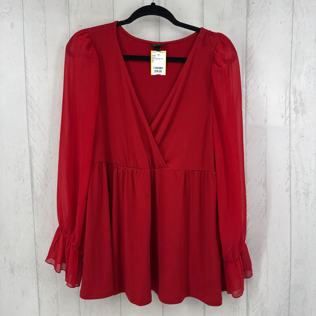 2X crossover l/s babydoll top