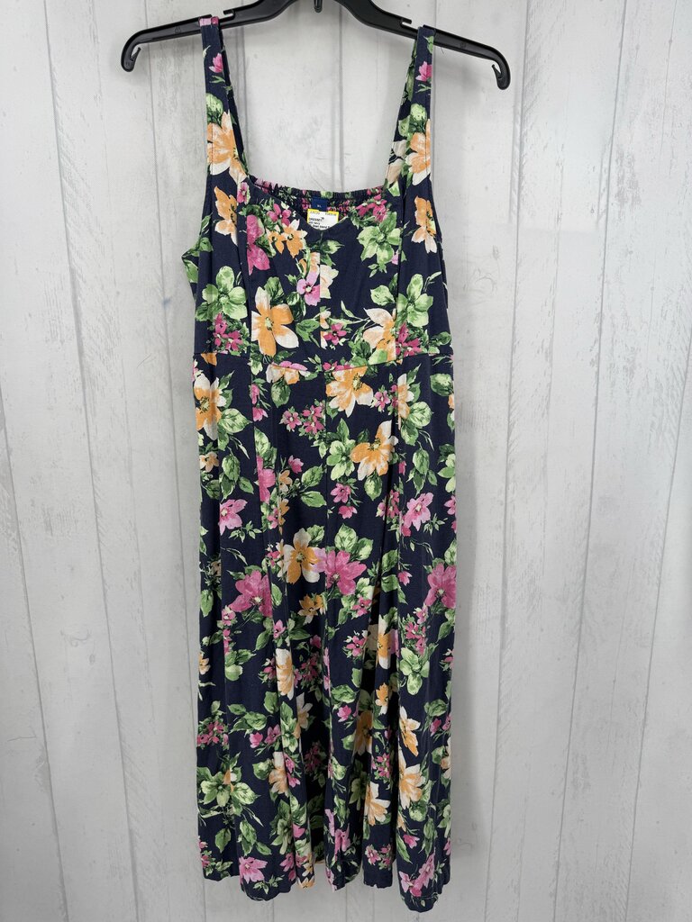 XL linen blend flo print sundress