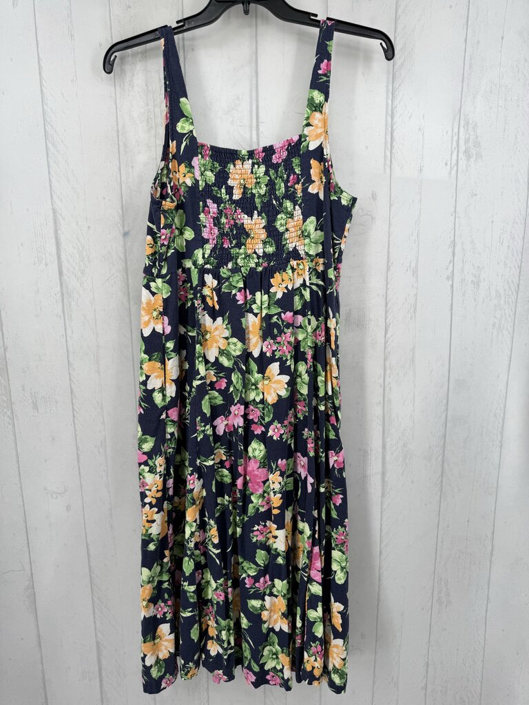 XL linen blend flo print sundress