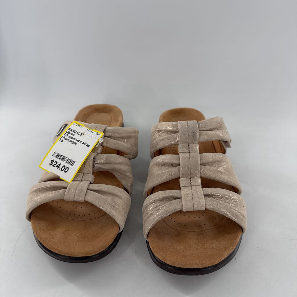 7.5 shimmery strap sandal