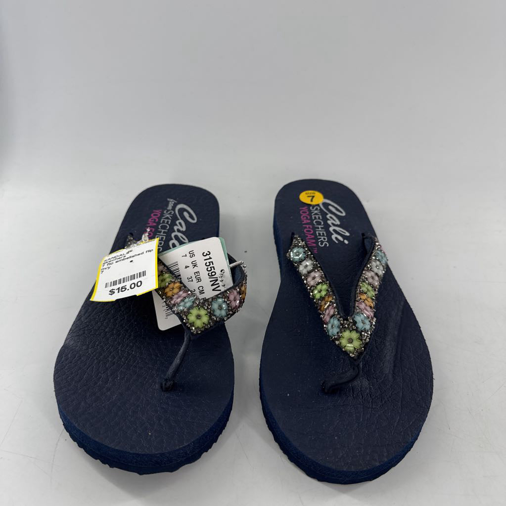 7 flo embelished flip flops