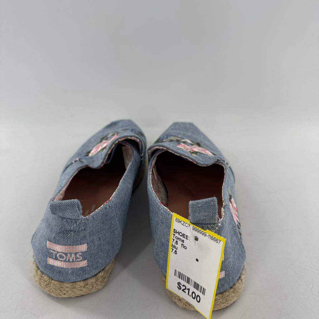 7.5 flo embroidered slip-ons