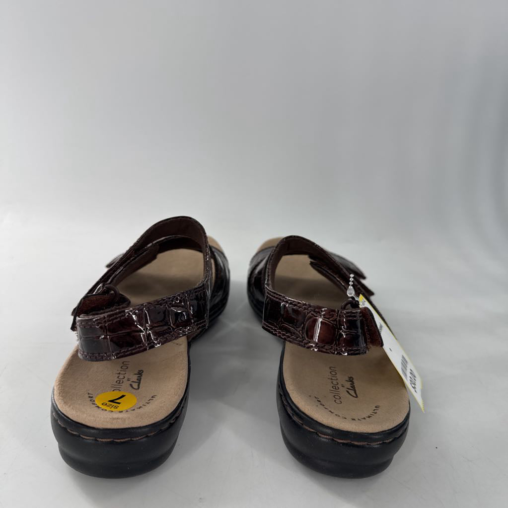 7 croc embossed sandal