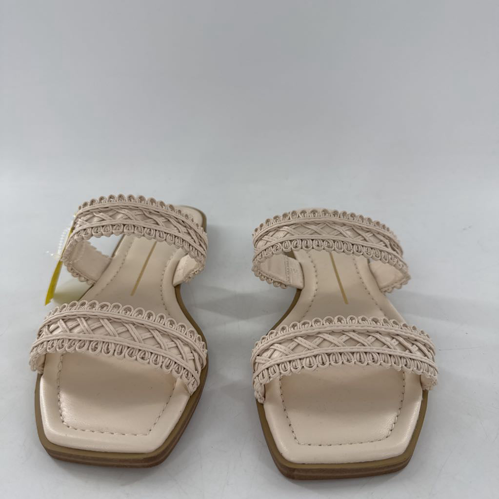 7 square toe double strap slide sandals