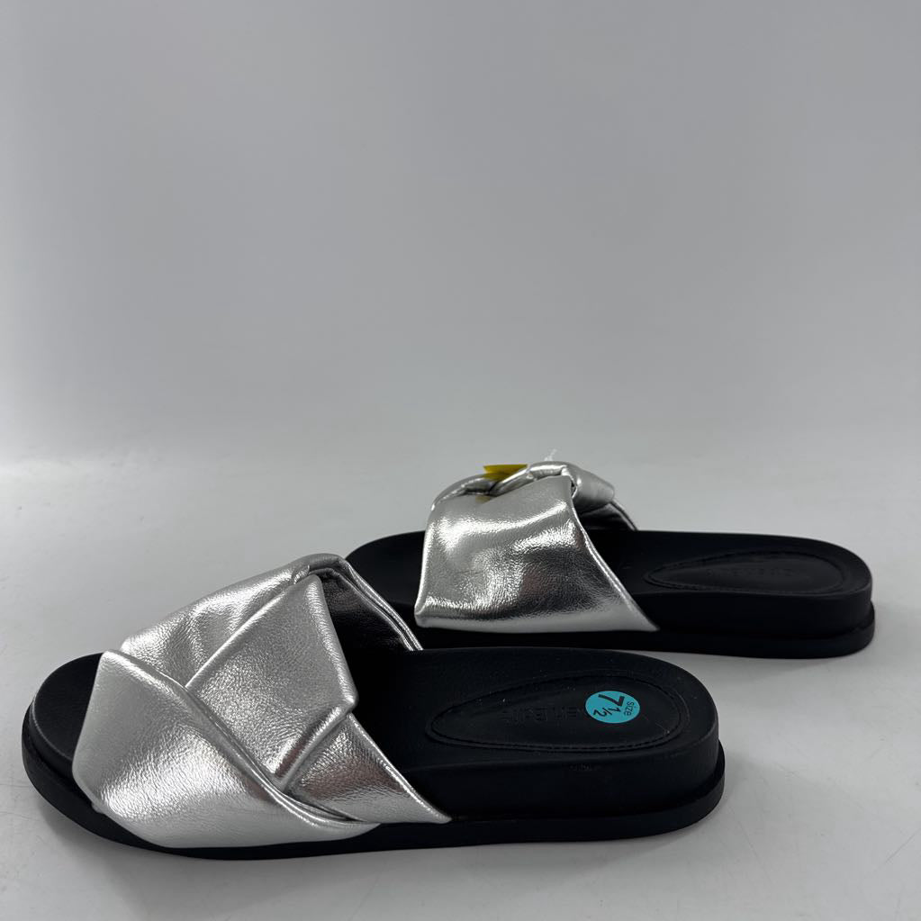 7.5 knotteed padded upper slide mule sandals