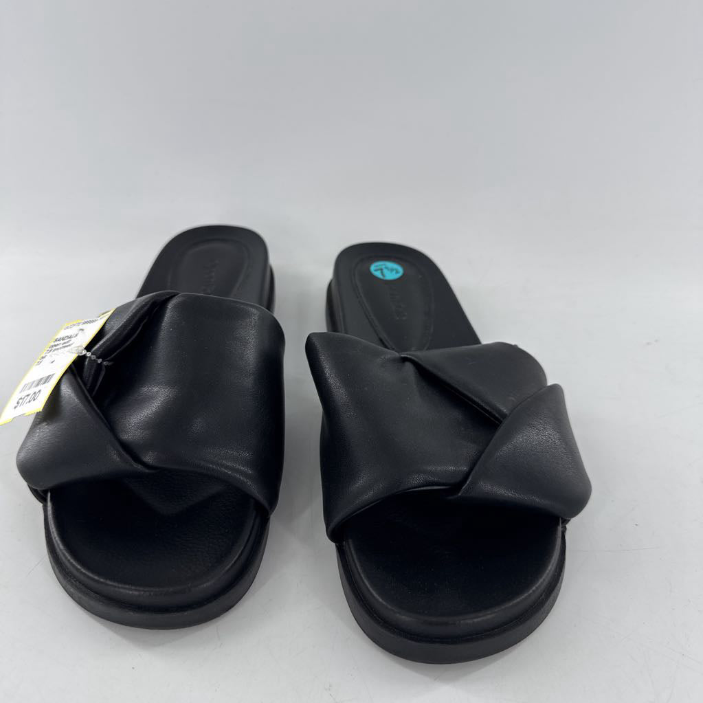7.5 knotteed padded upper slide mule sandals