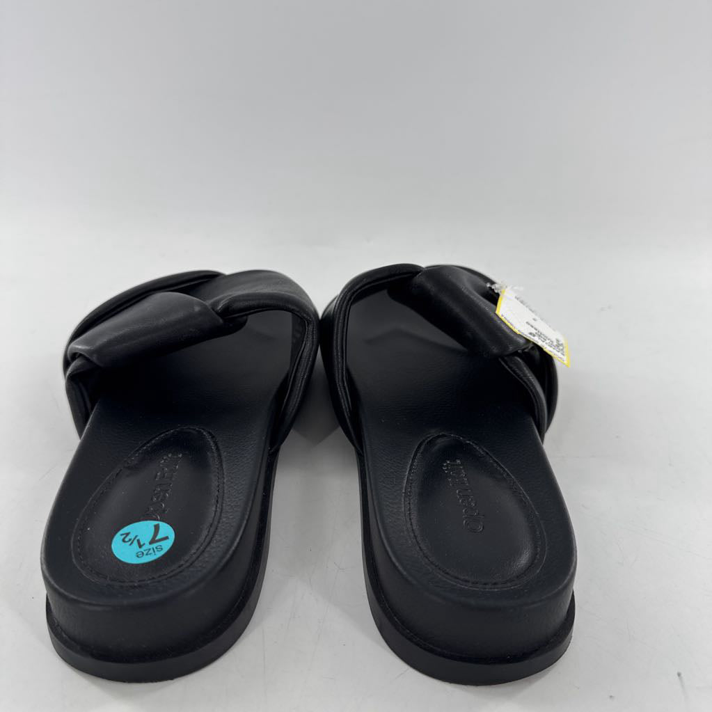 7.5 knotteed padded upper slide mule sandals