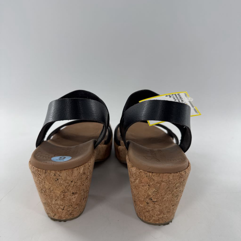 6 cork platform wedge sandals