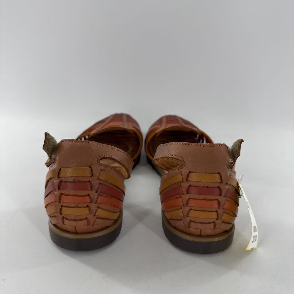 9 woven ankle strap flats