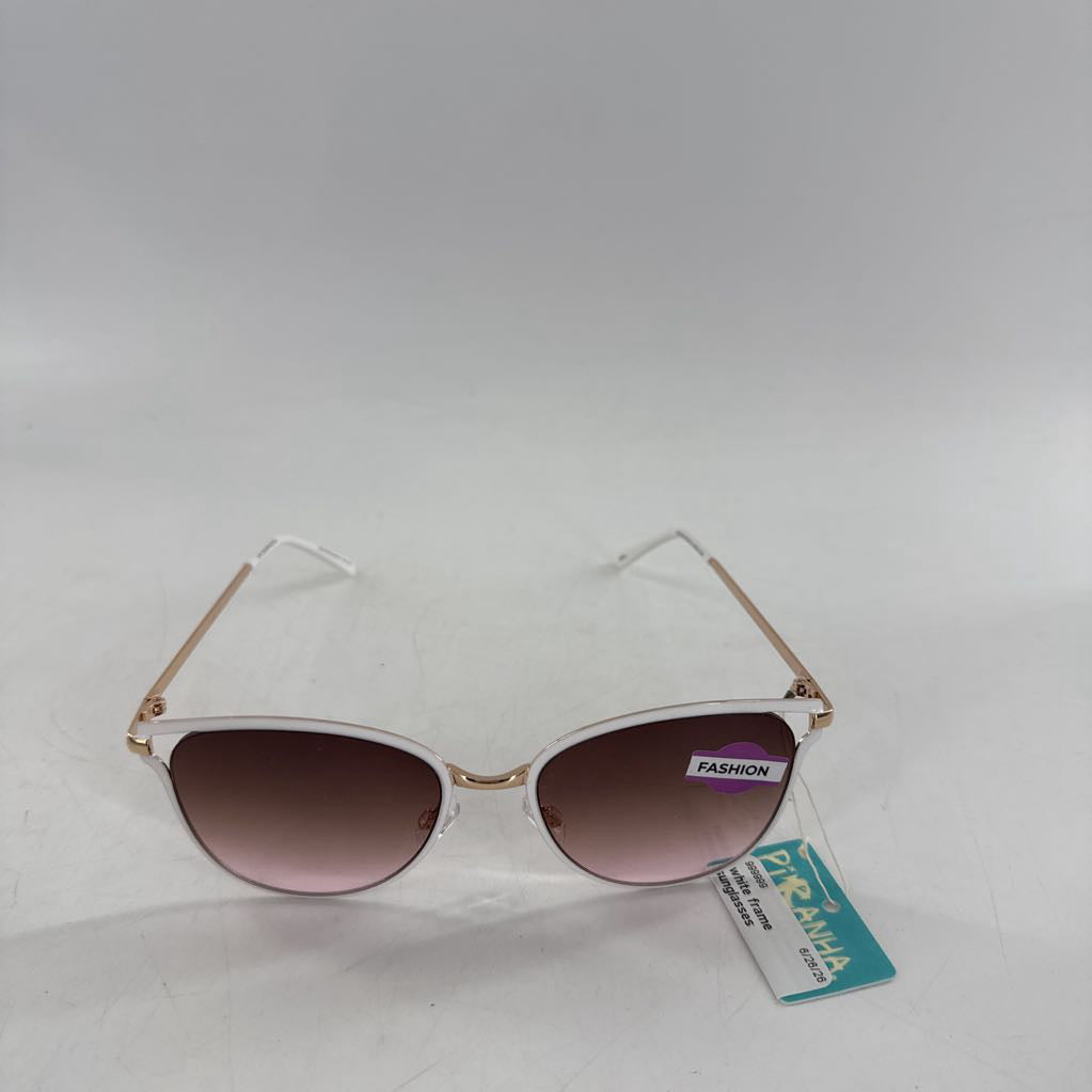 white frame sunglasses