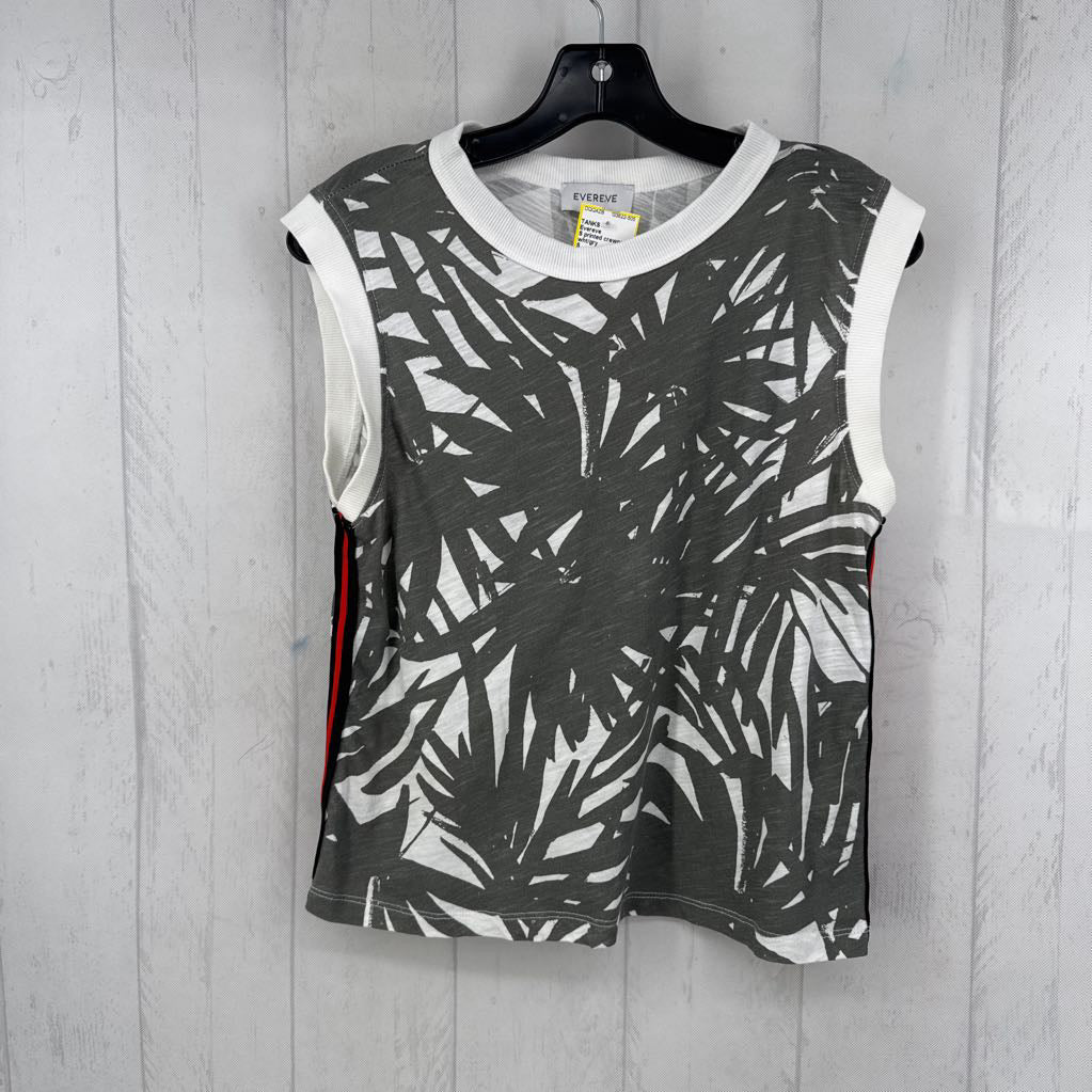 S printed crewneck tank