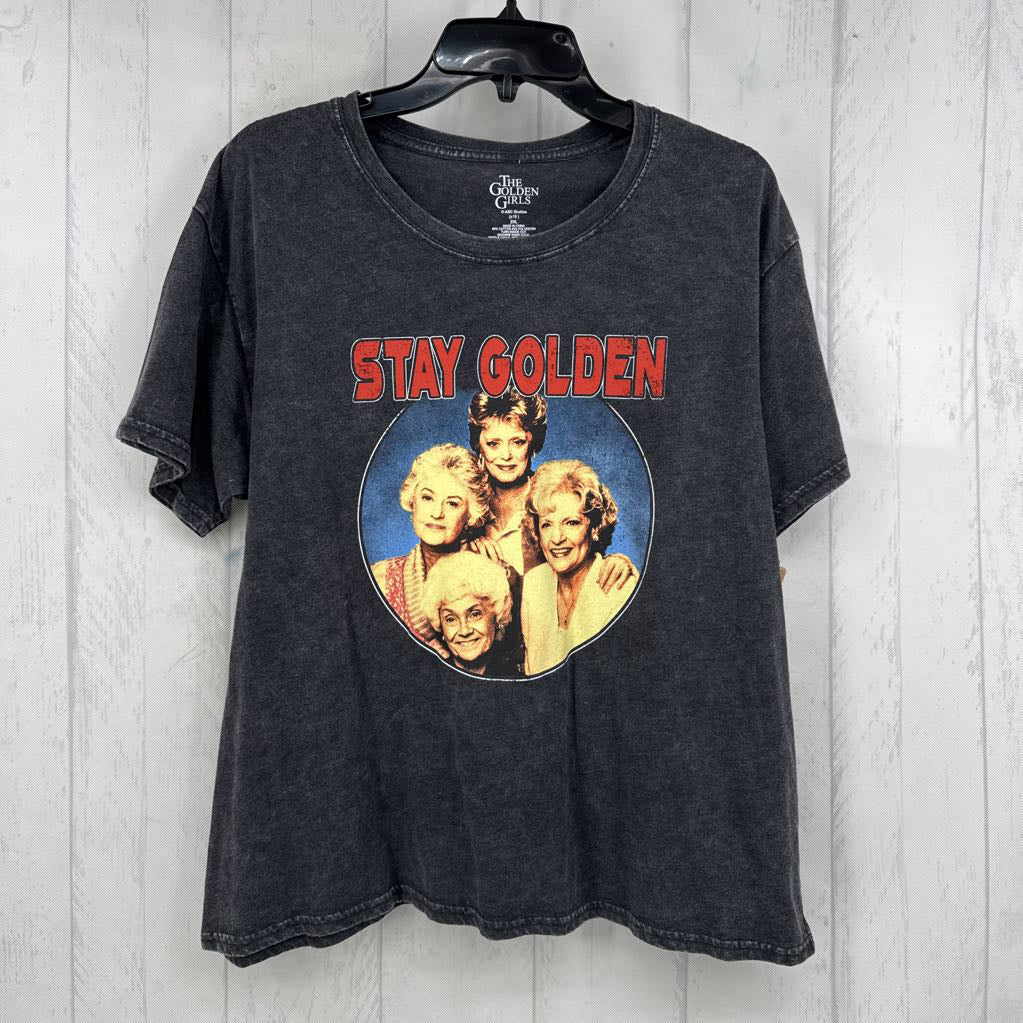 XXL graphic s/s tee-stay golden