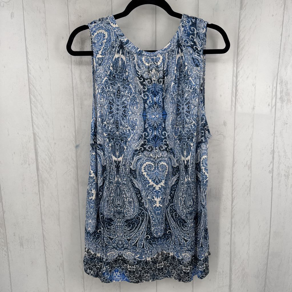 R60 2X paisley print tassel tie tank
