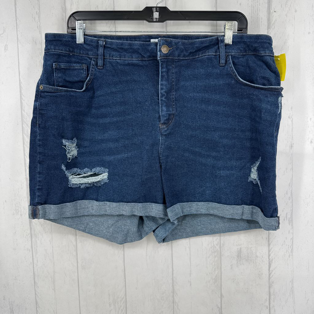 22 rolled hem jean shorts