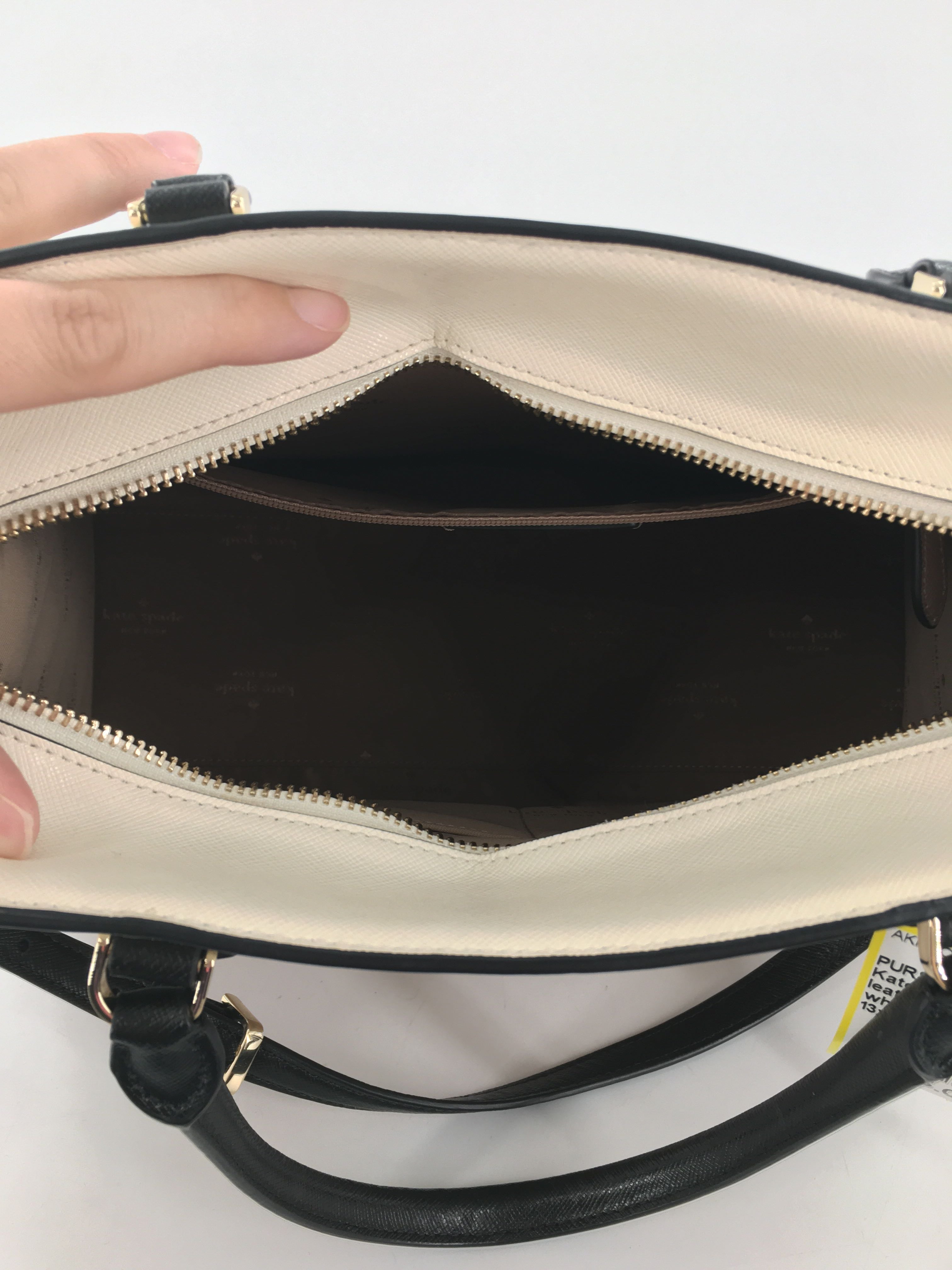 leather colorblock satchel