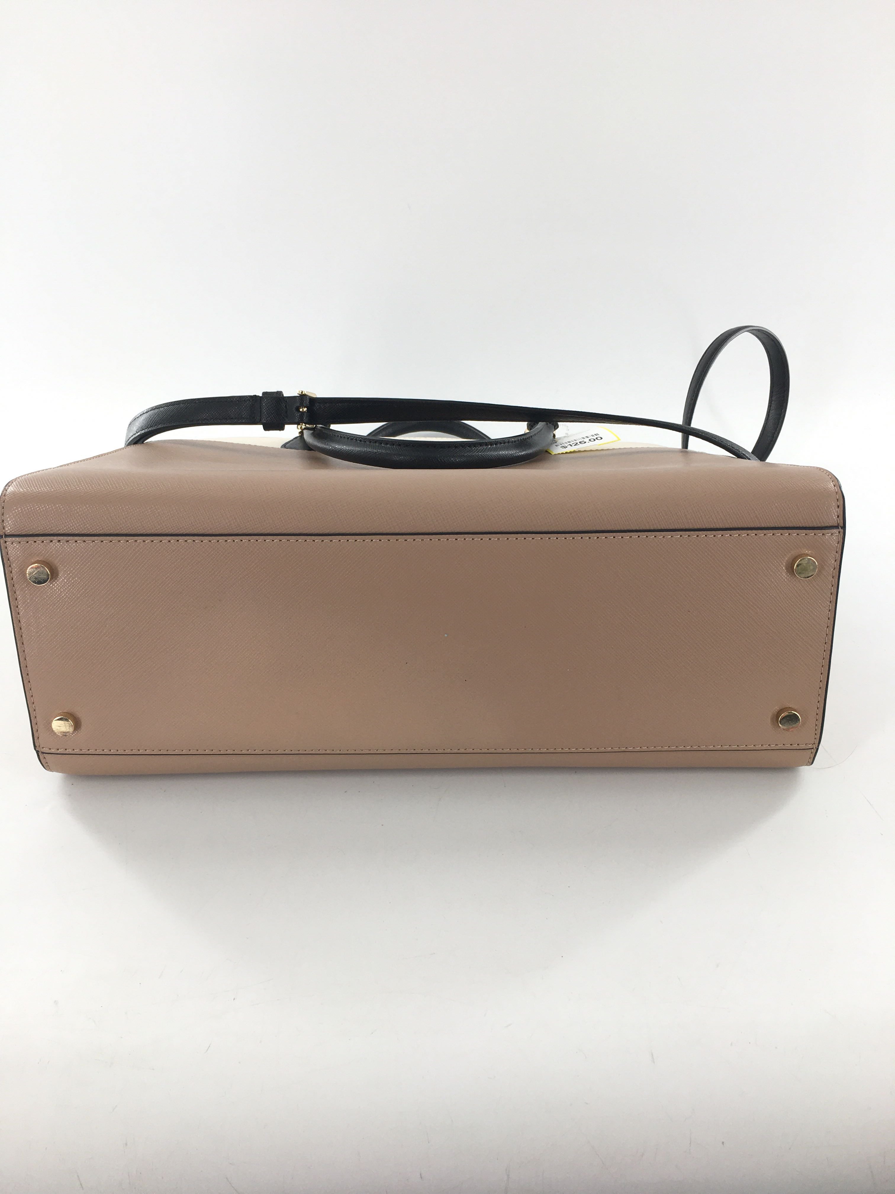 leather colorblock satchel
