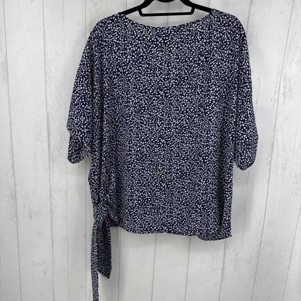 2X paisley print s/s top