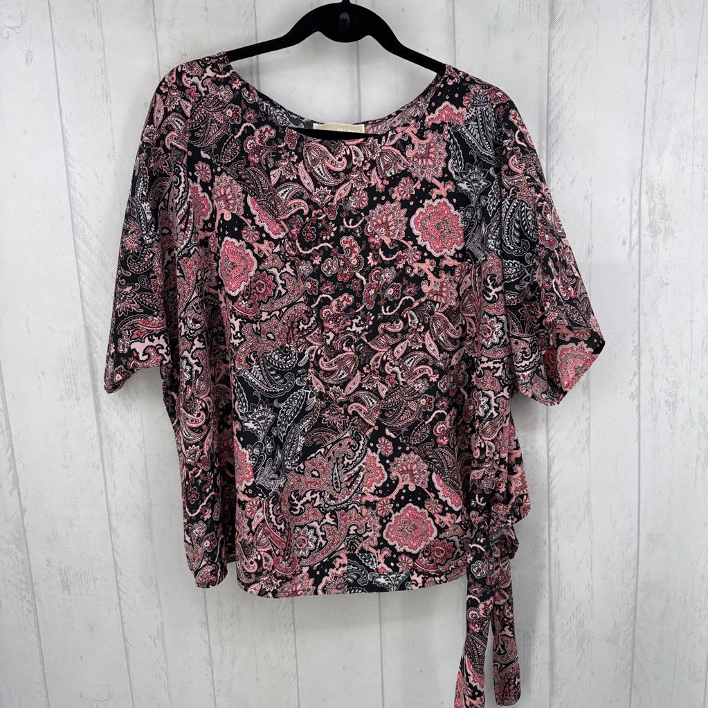 1X paisley print s/s top