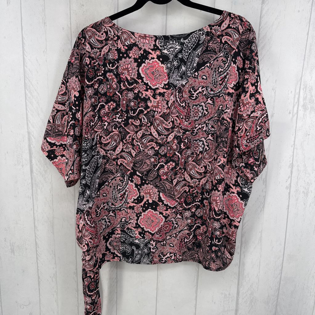 1X paisley print s/s top