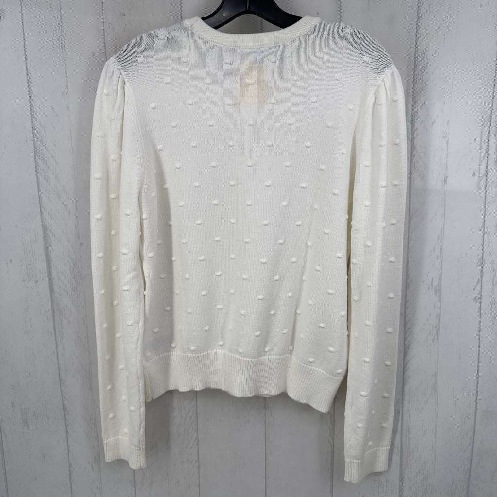 L textured crewneck sweater