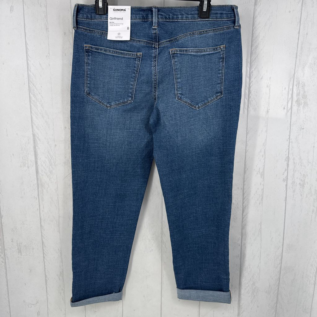 R44 8 mid-rise girlfriend jean