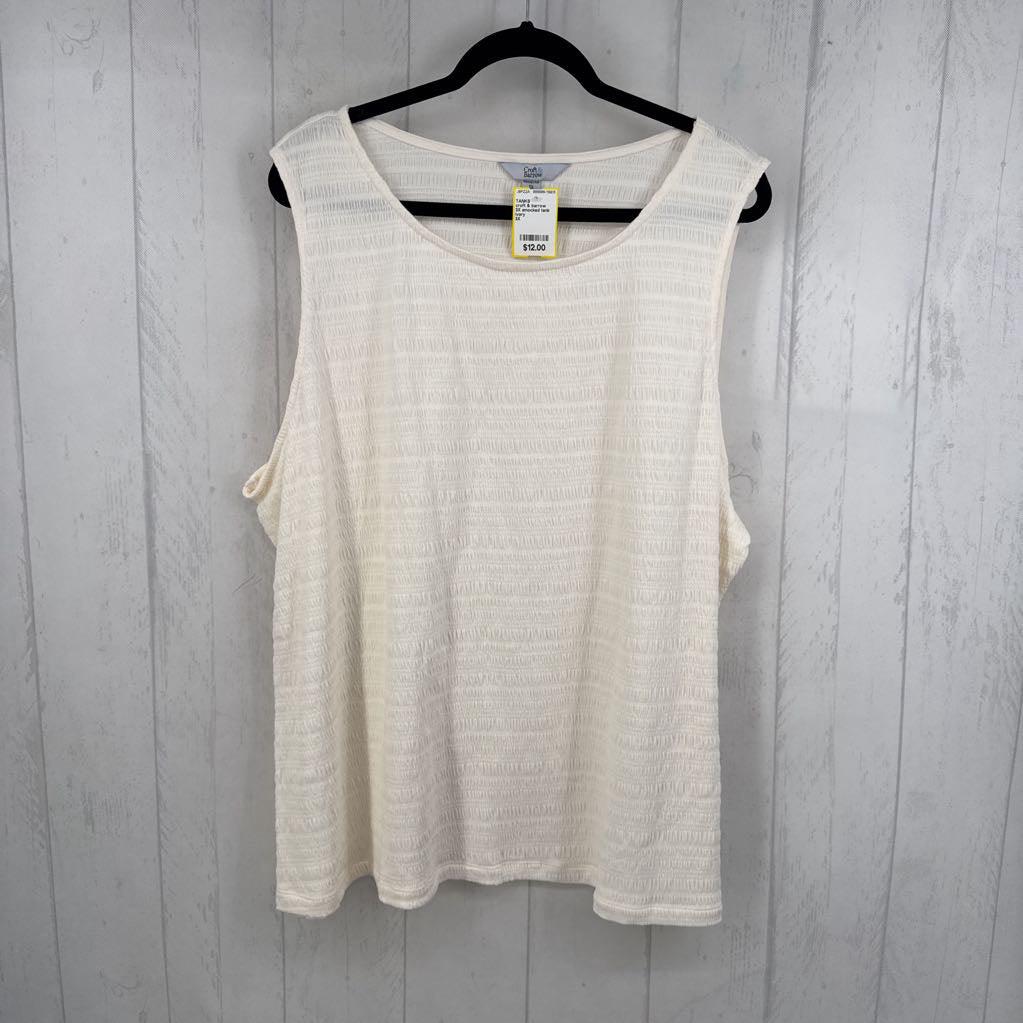 3X smocked tank