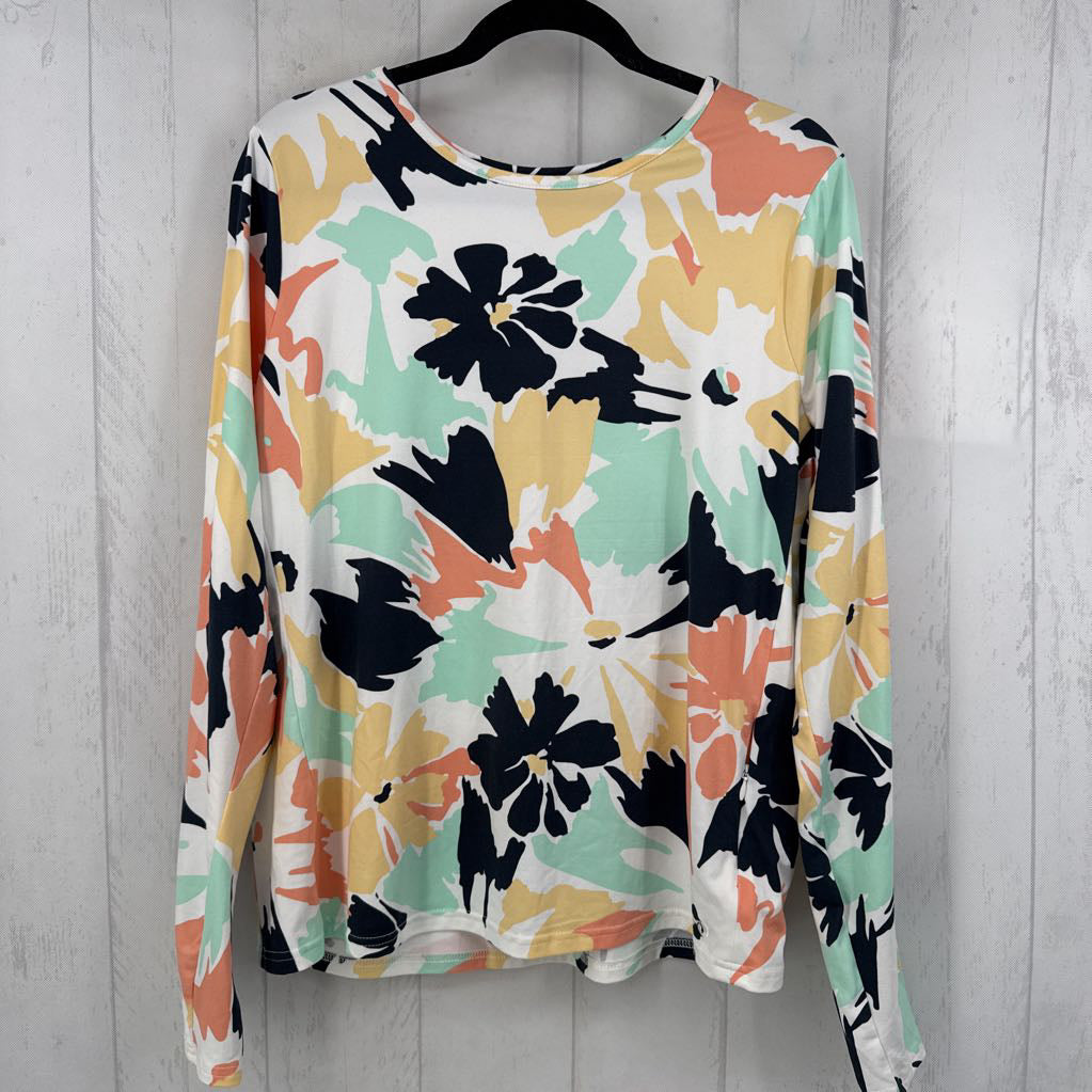 XXL flo print l/s tee