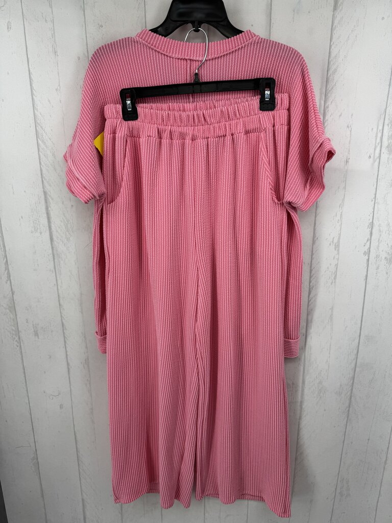 L textured 2pc pant set
