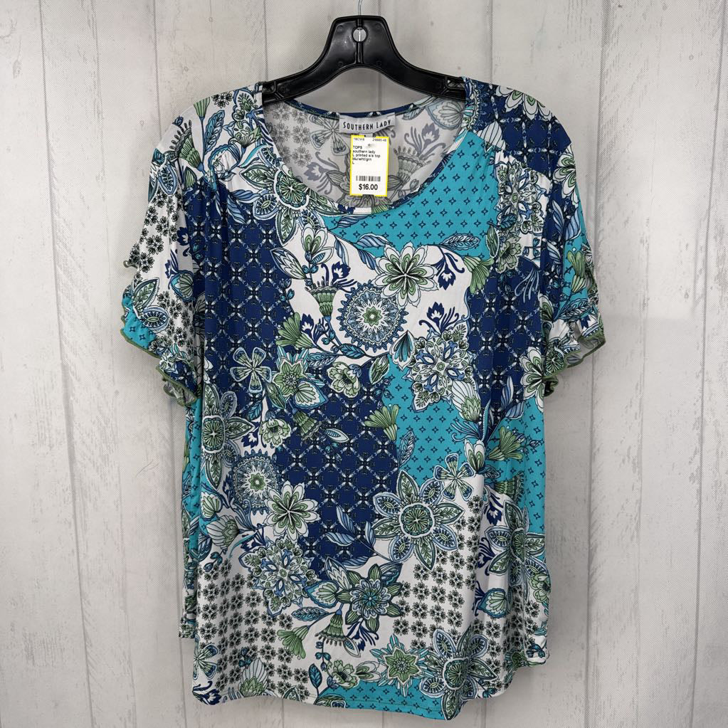 L printed s/s top