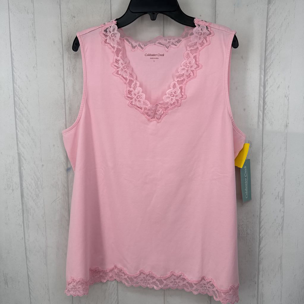 R30 L lace trim tank