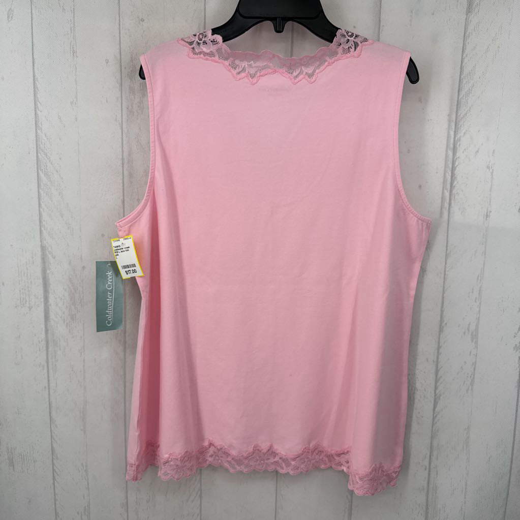 R30 L lace trim tank