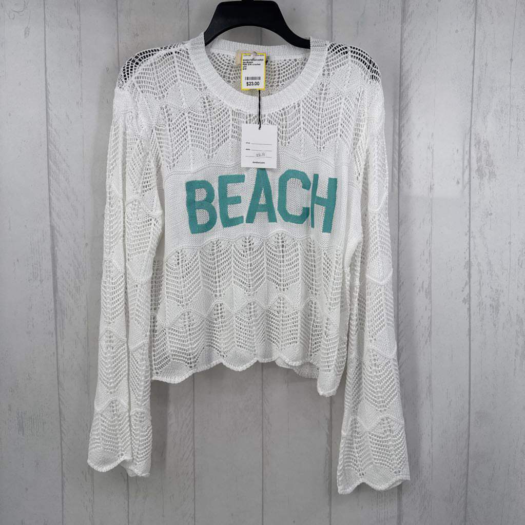 R58 S/M crochet sweater - beach
