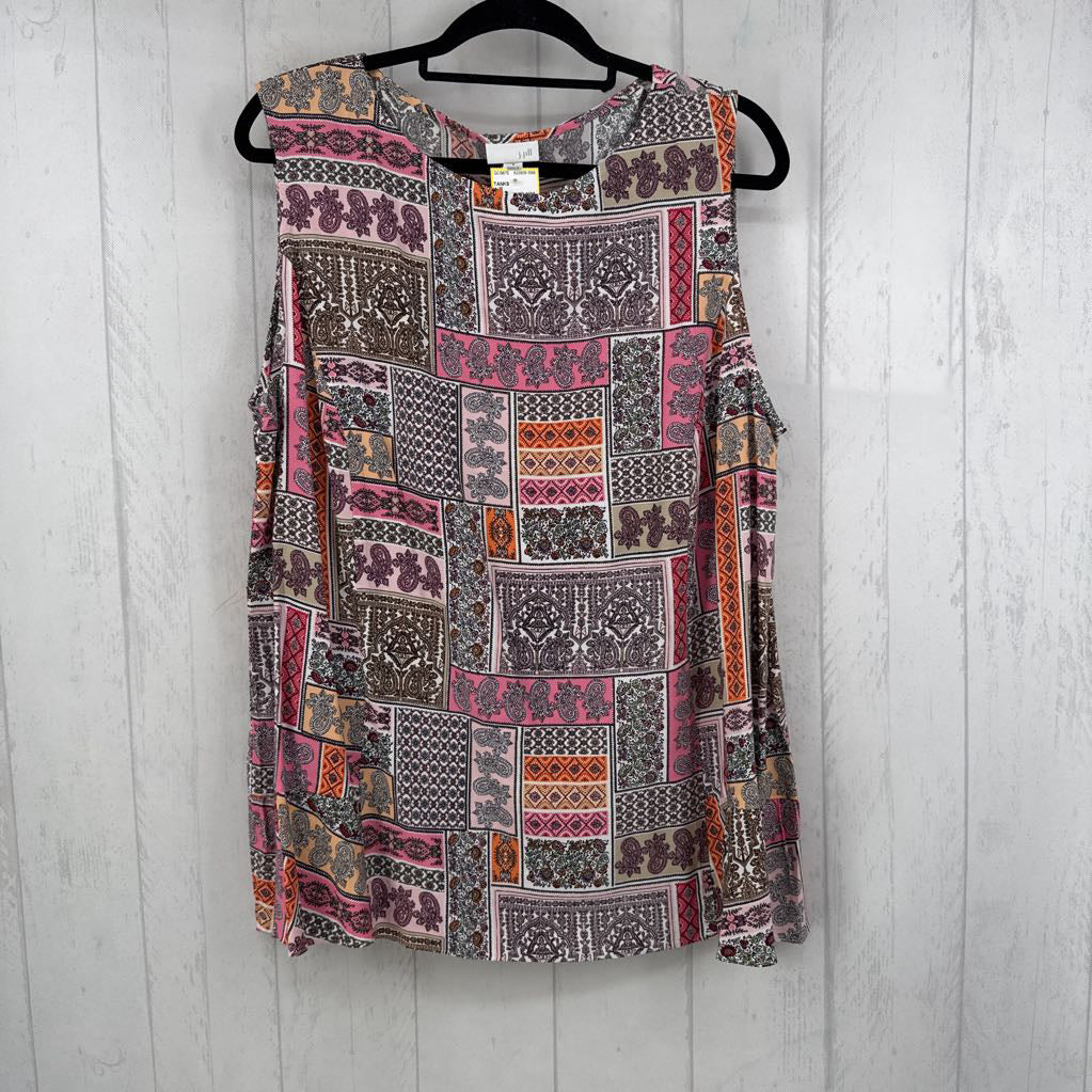 2X patchwork print swing tank