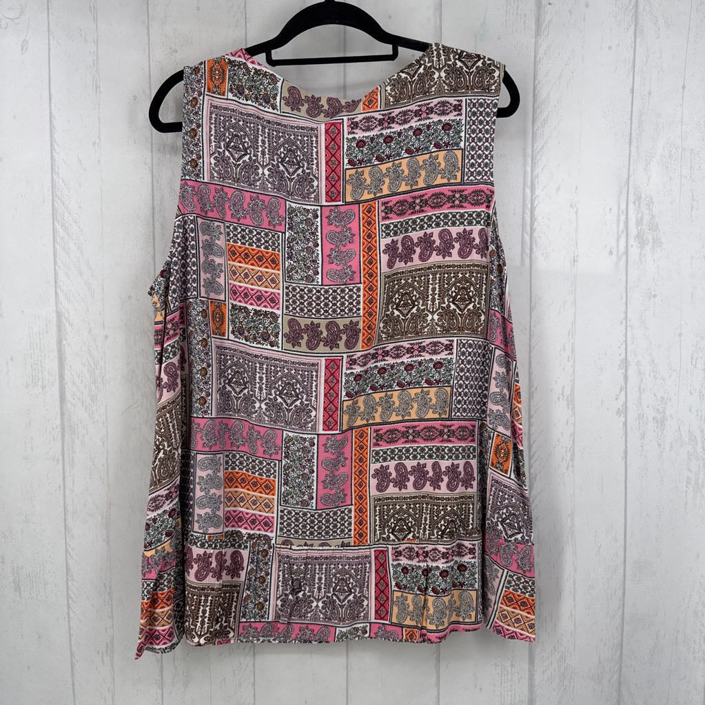 2X patchwork print swing tank
