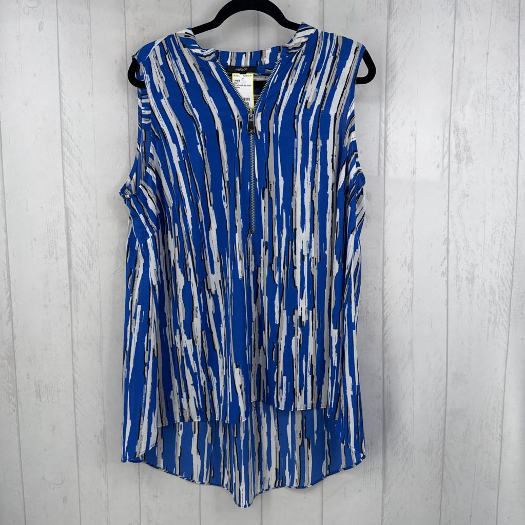 2X printed zip front hi-lo tank
