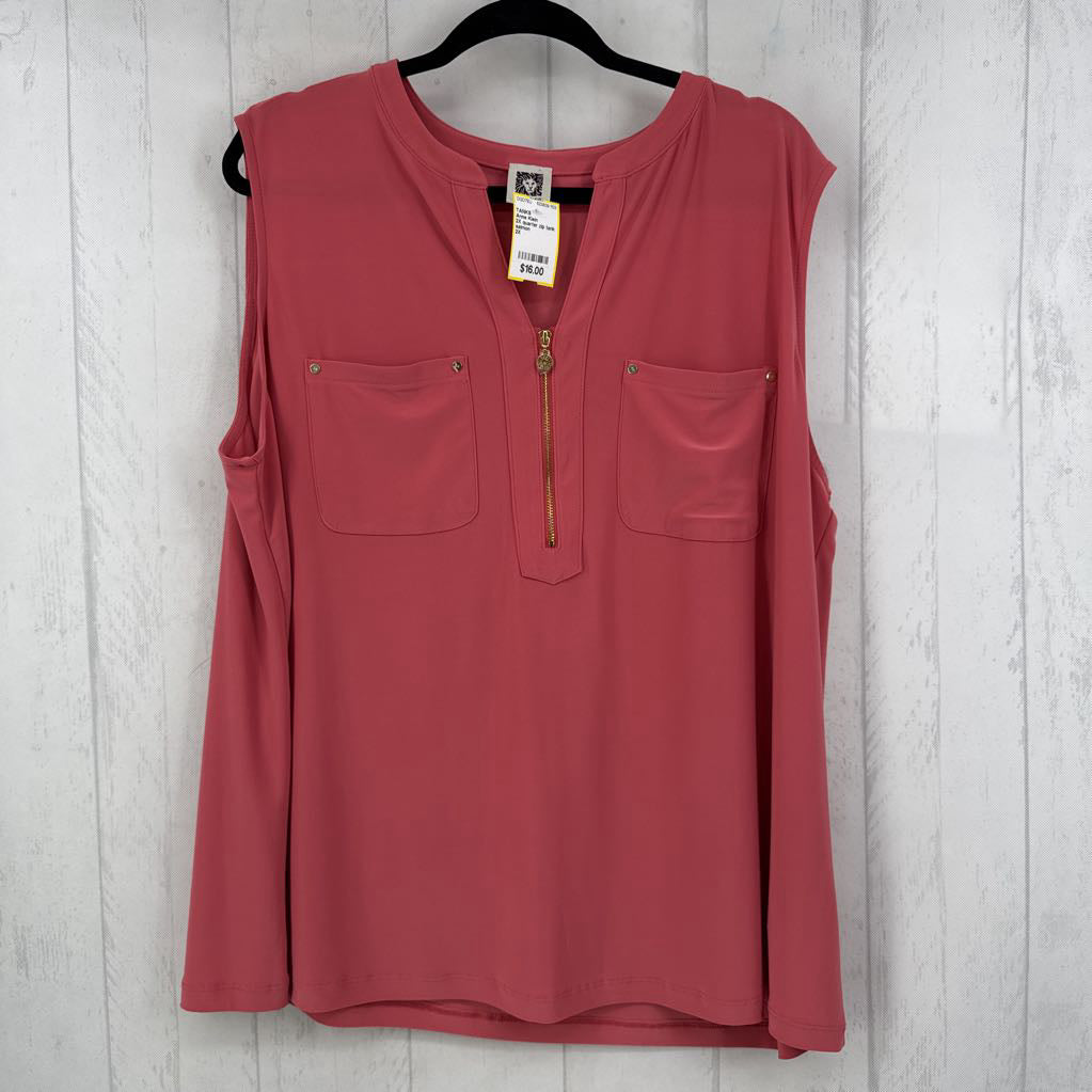 2X quarter zip tank