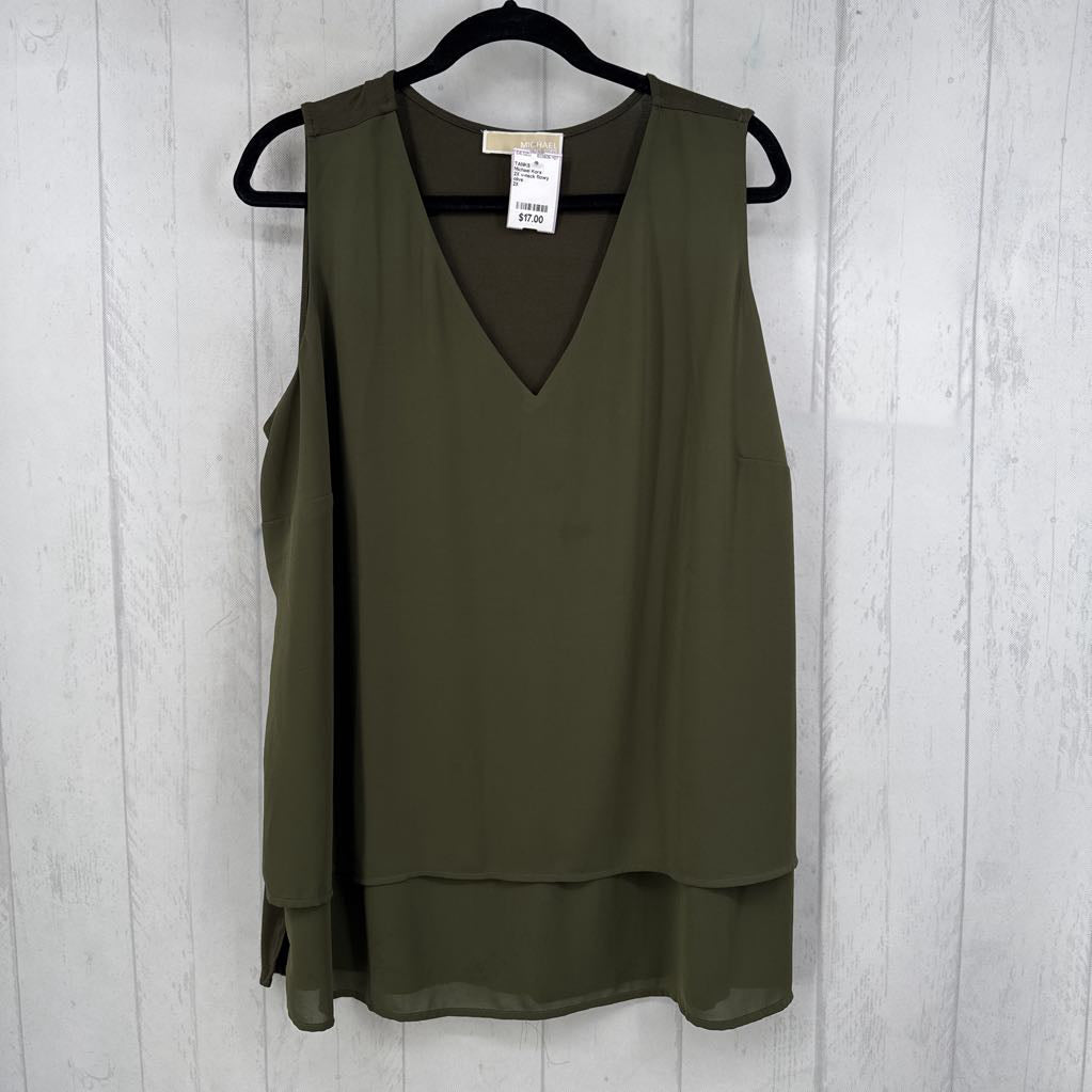 2X v-neck flowy tank