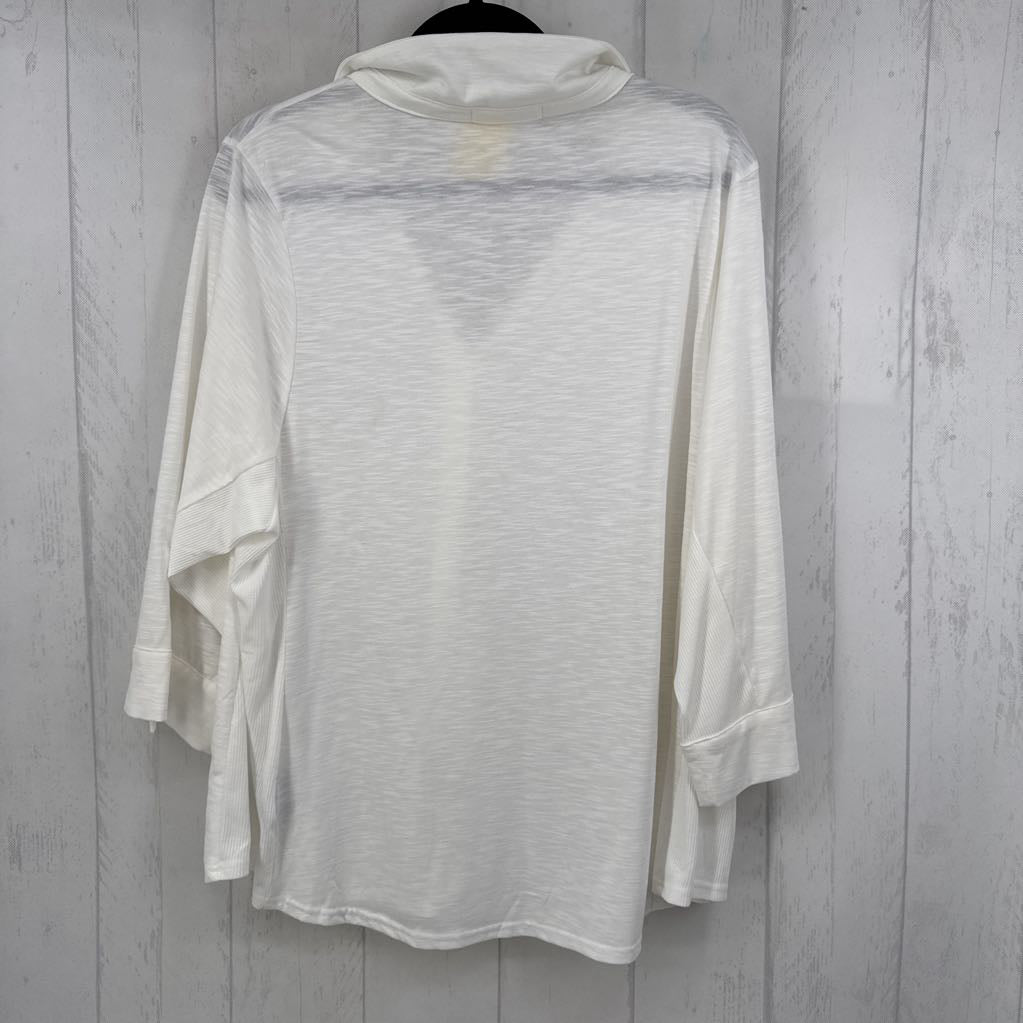 2X button down 3/4 slv top