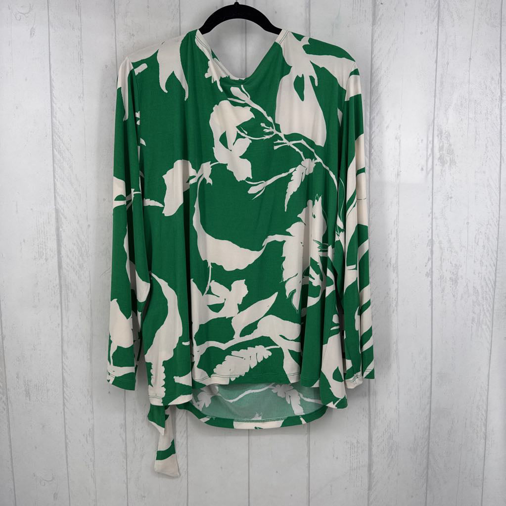 2X printed side tie l/s top
