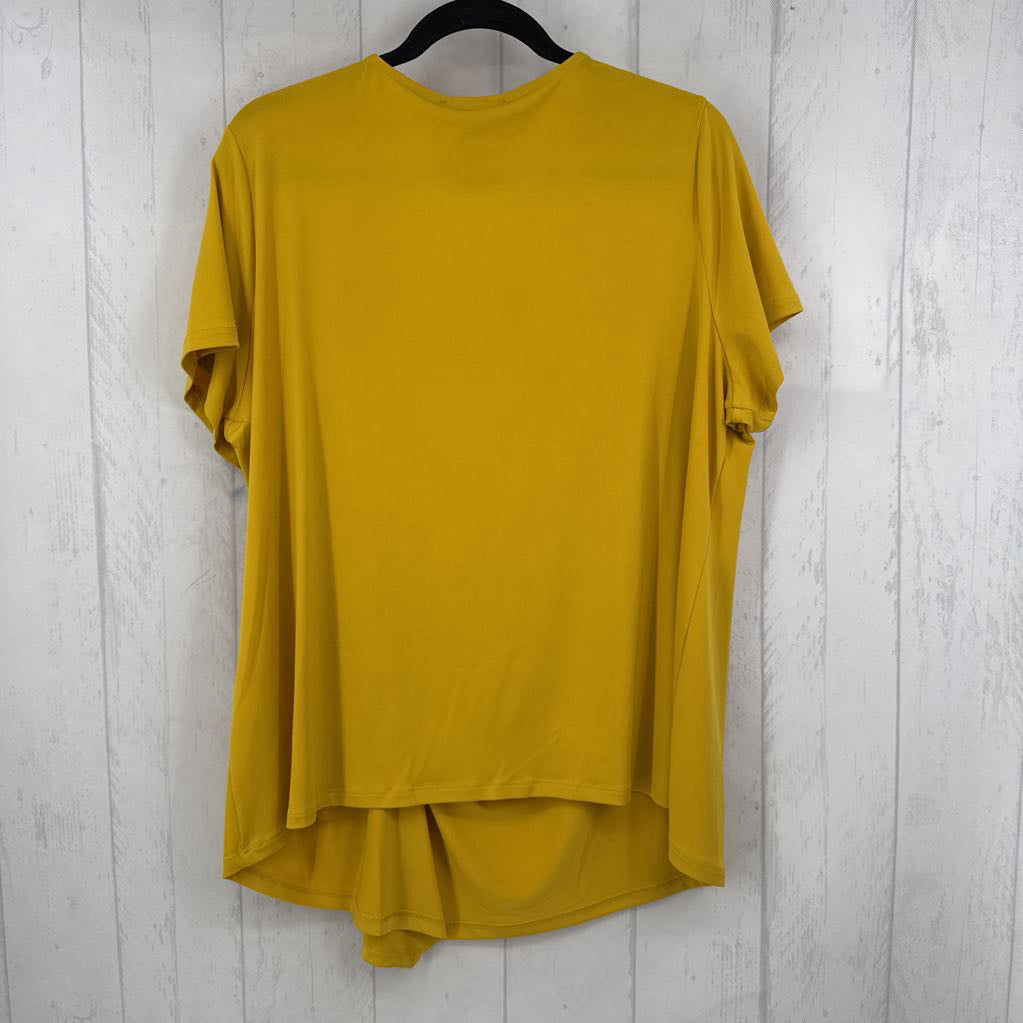 2X gathered s/s top