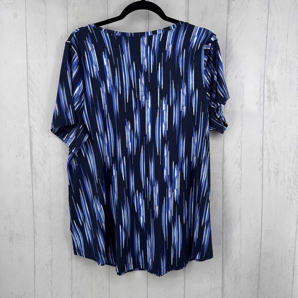 1X printed scoop neck s/s tee