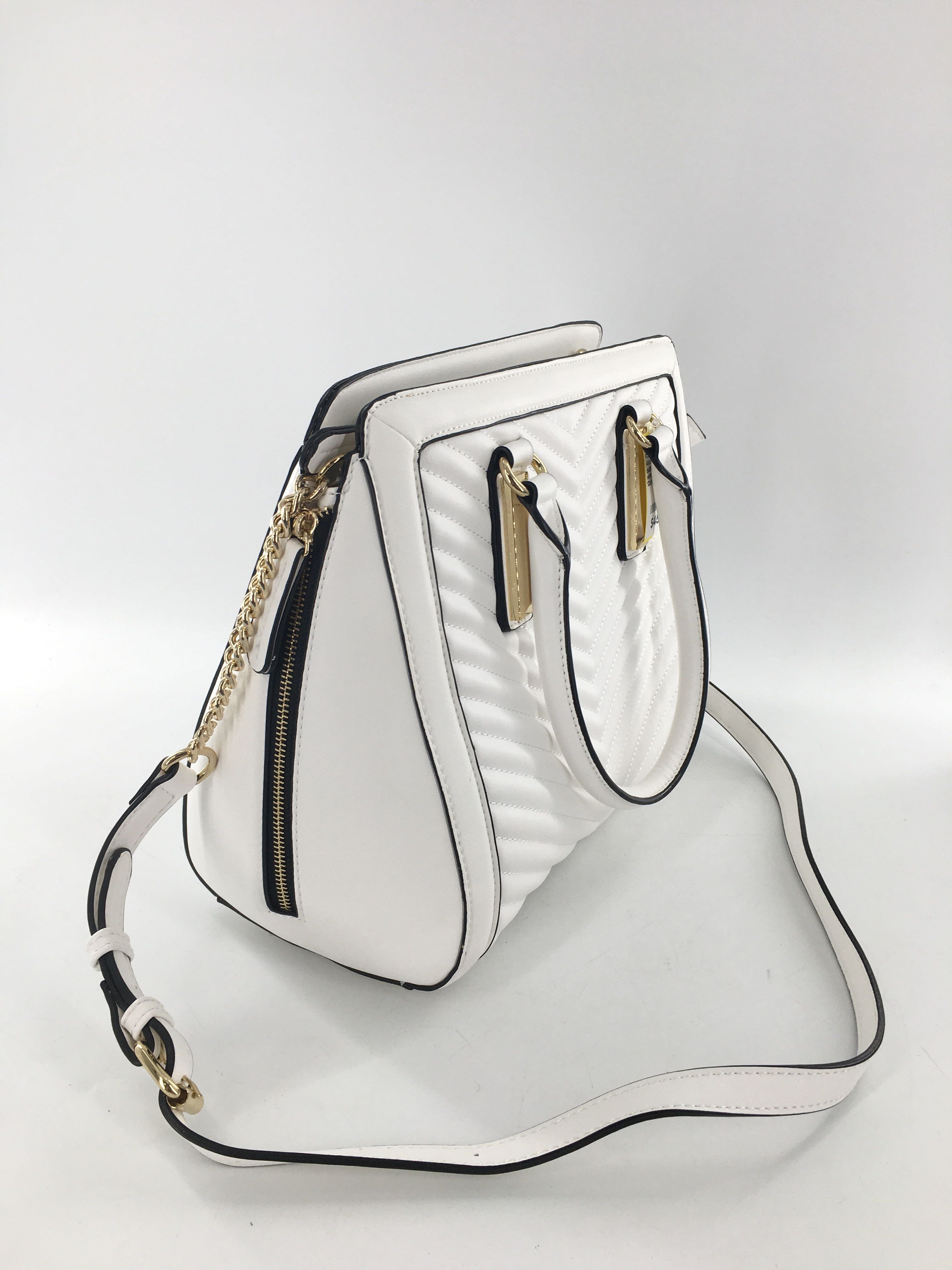 quilted vegan leather handbag