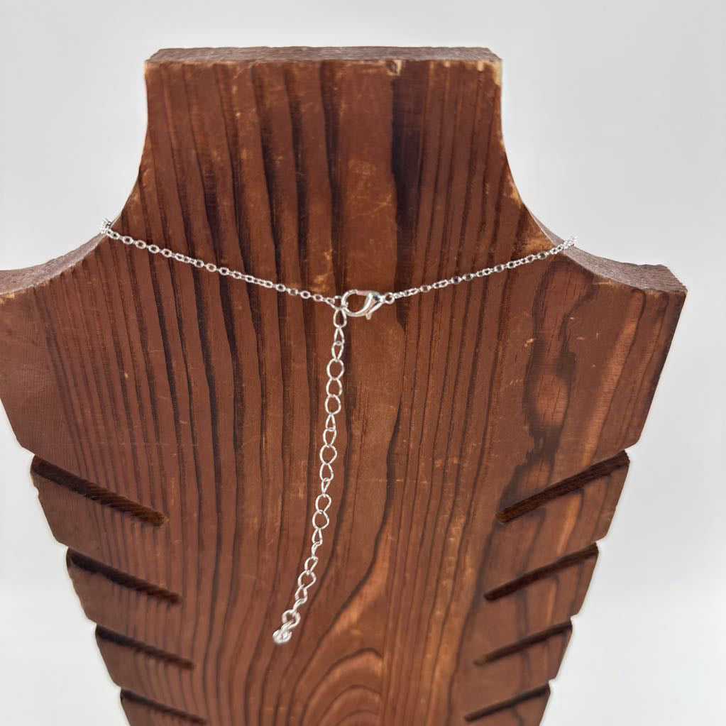 silver earrings & necklace w/ turquoise heart pendant