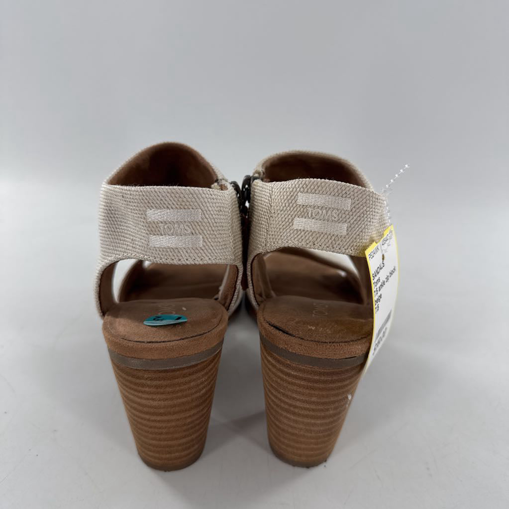 7.5 ankle zip block heel sandal