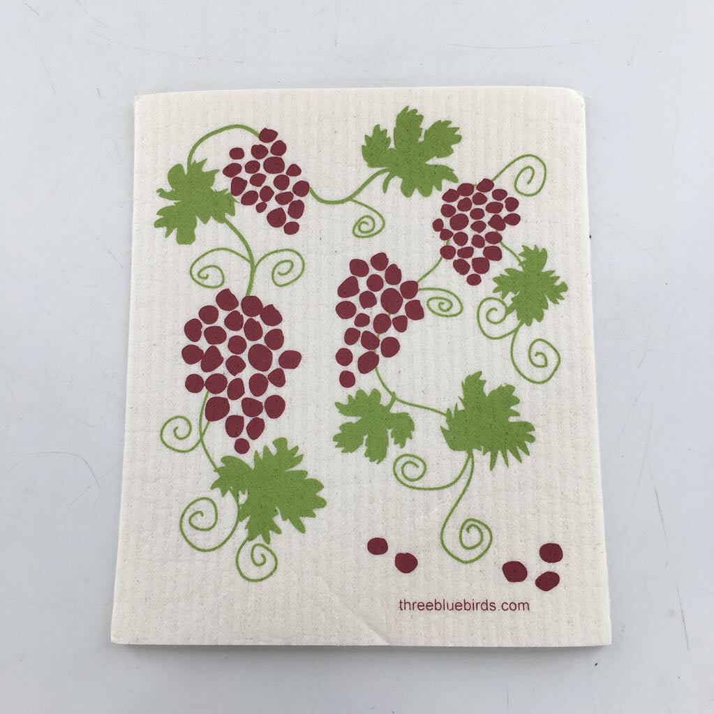 washable-reusable cloth - grapes