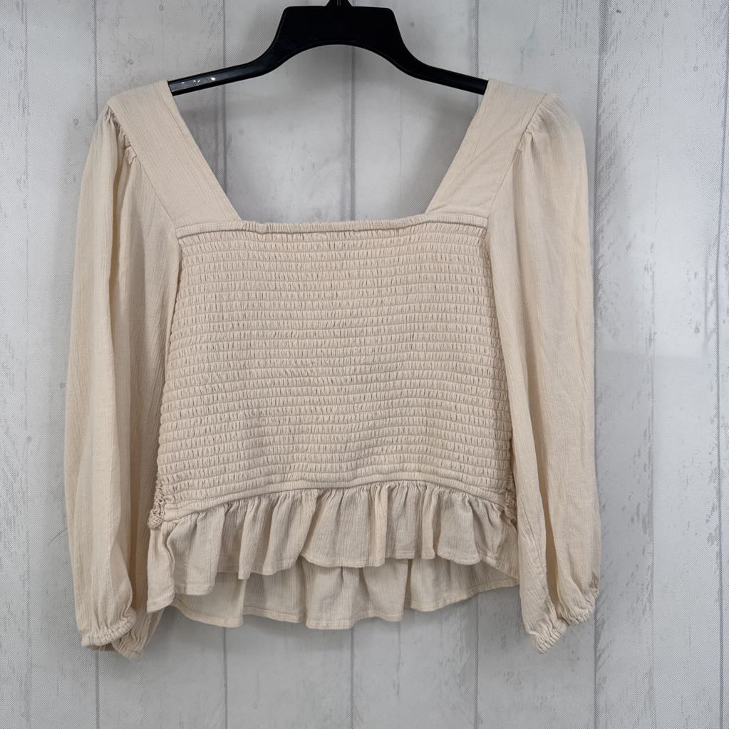 M crochet 3/4 slv top