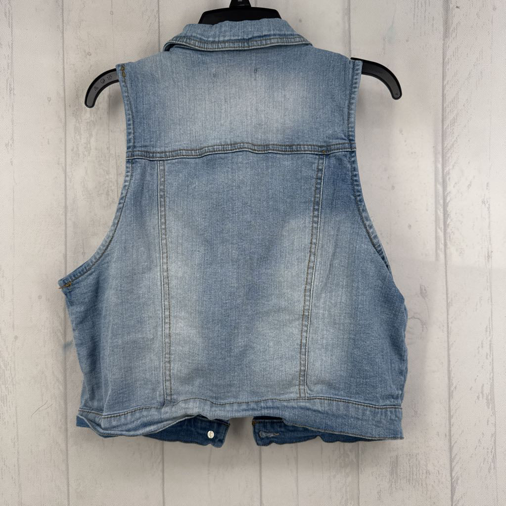 L patriotic denim vest