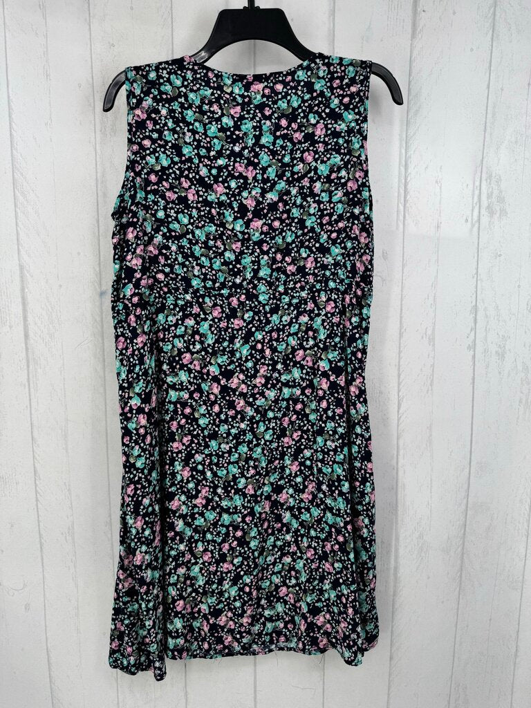 S/M flo print slvls dress