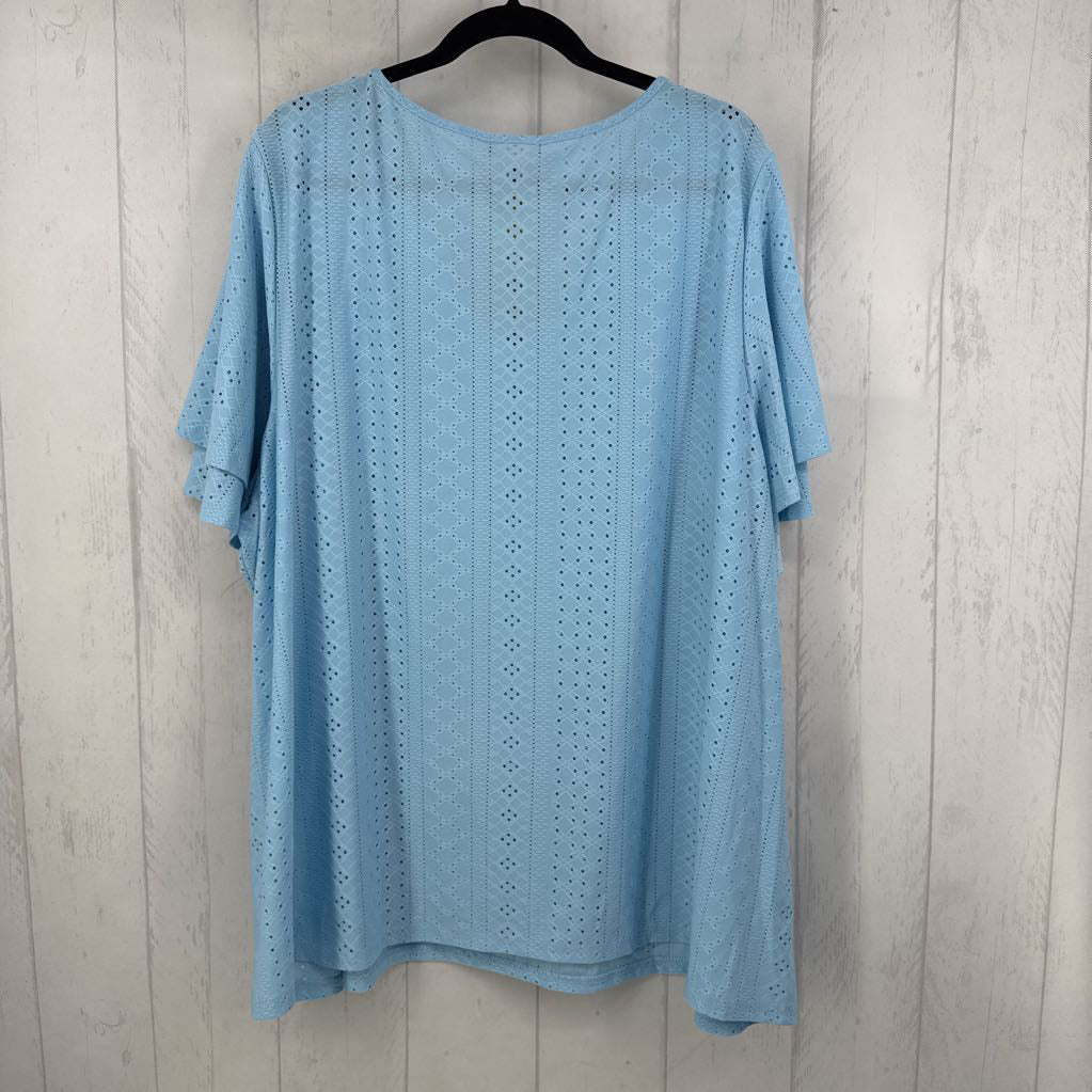 26 eyelet flutter slv top s/s