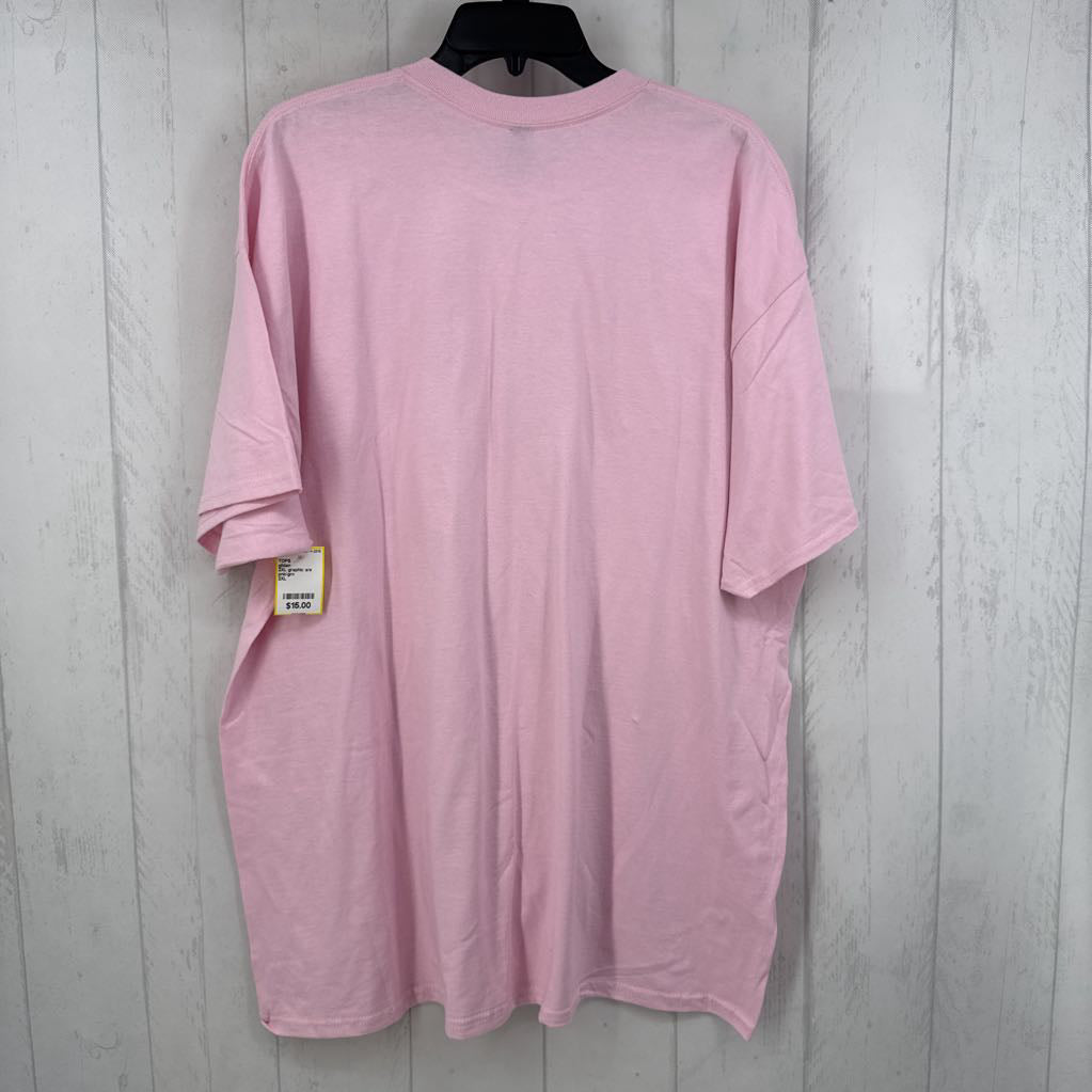 2XL graphic s/s tee-paw print flowers